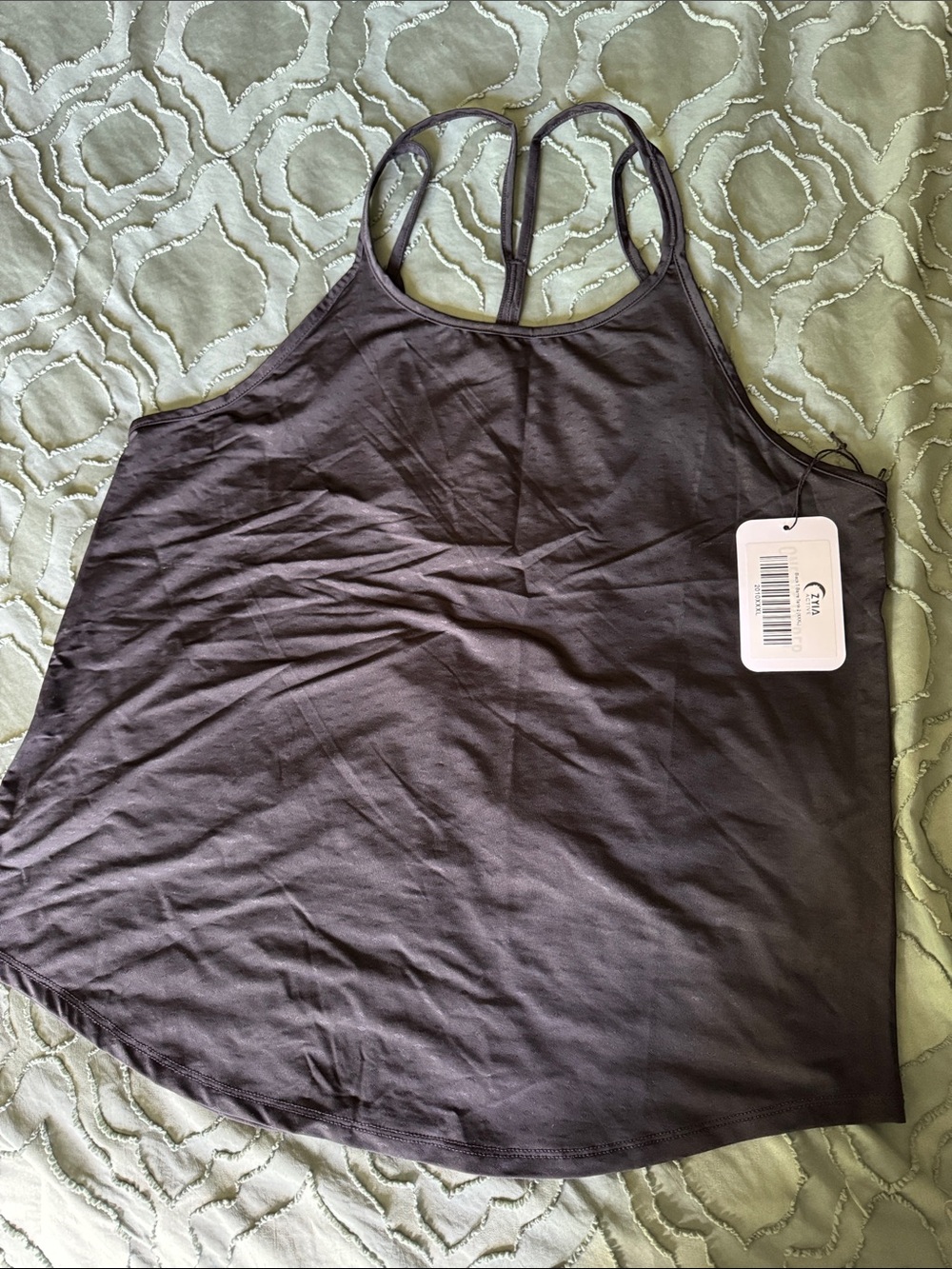 Zyia Black T-Barre Tank - 2